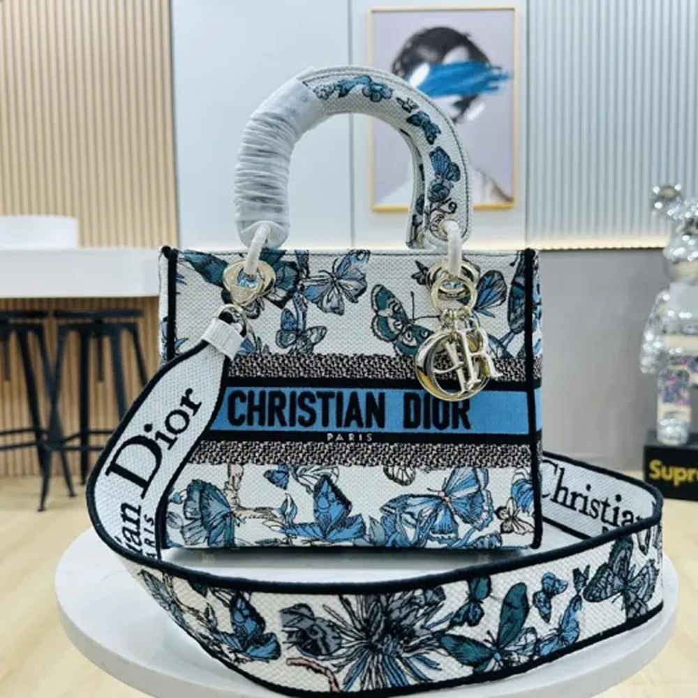 10A + top quality Dior Medium Lady D-Lite Bag 9920 DD003 24cm