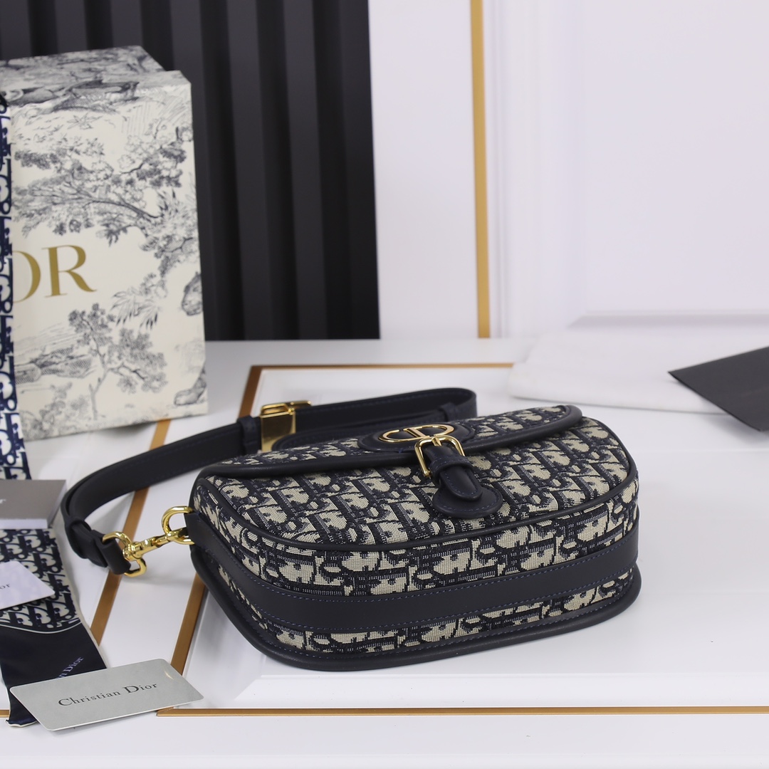 Medium Dior Bobby bag Blue print CD-2011 XB081 22cm