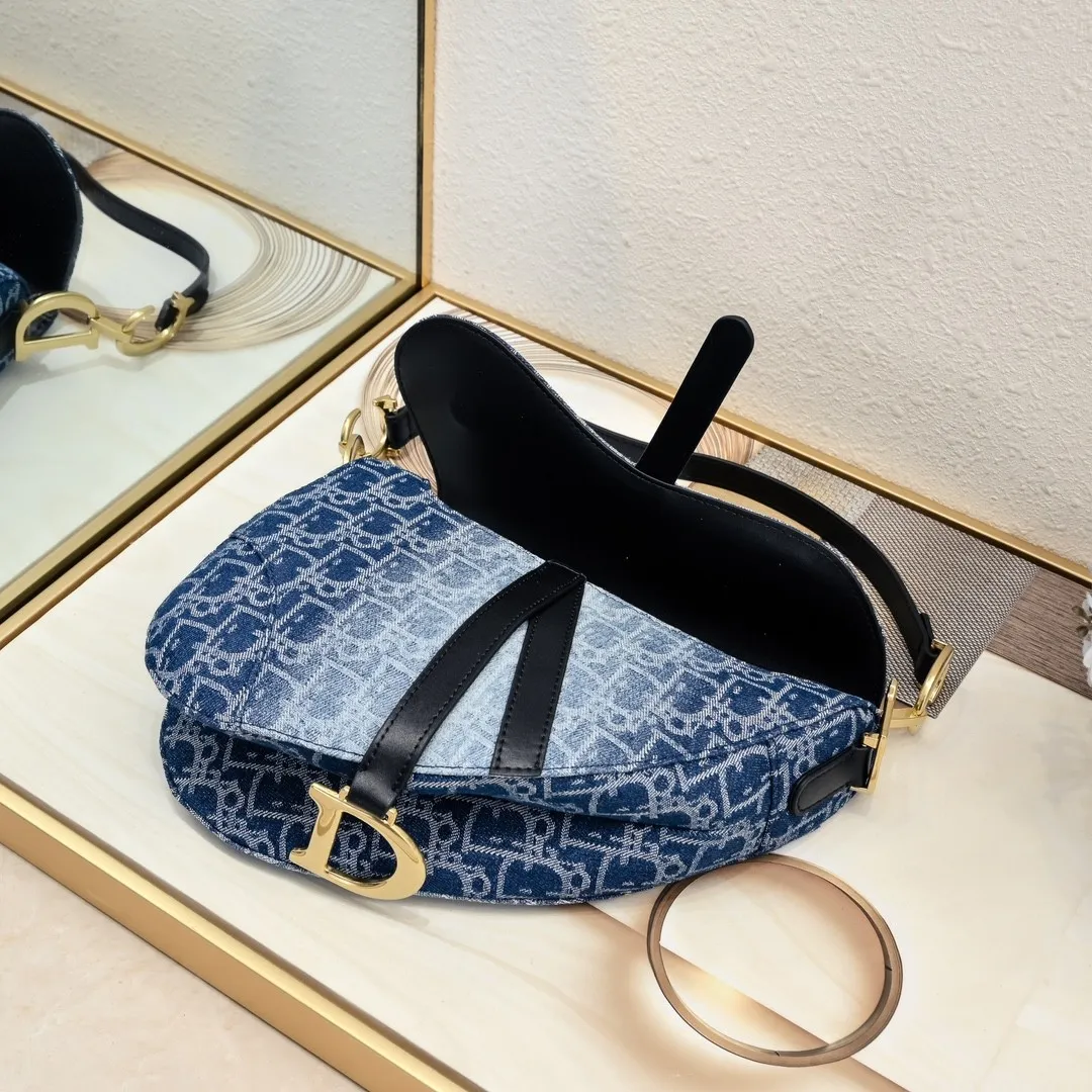 Dior Denim Saddle Bag Shoulder Bag Handbag  (Replica)