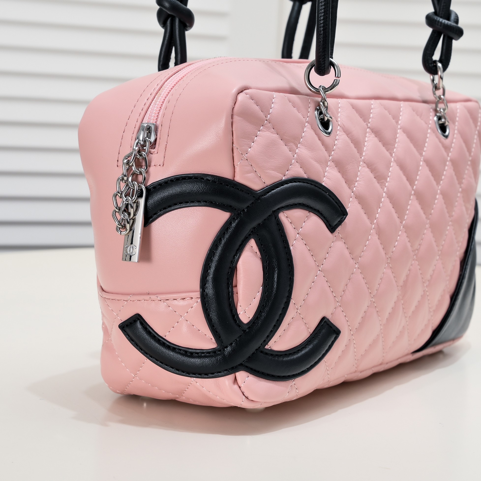 Chanel Ligne Cambon Bowling Bag Large Shoulder Bag Handbag
