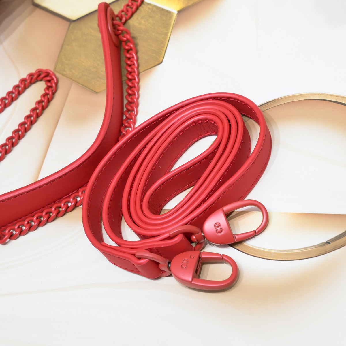 Mini Lady Dior Bag Red Matte 2022 LM051 17cm