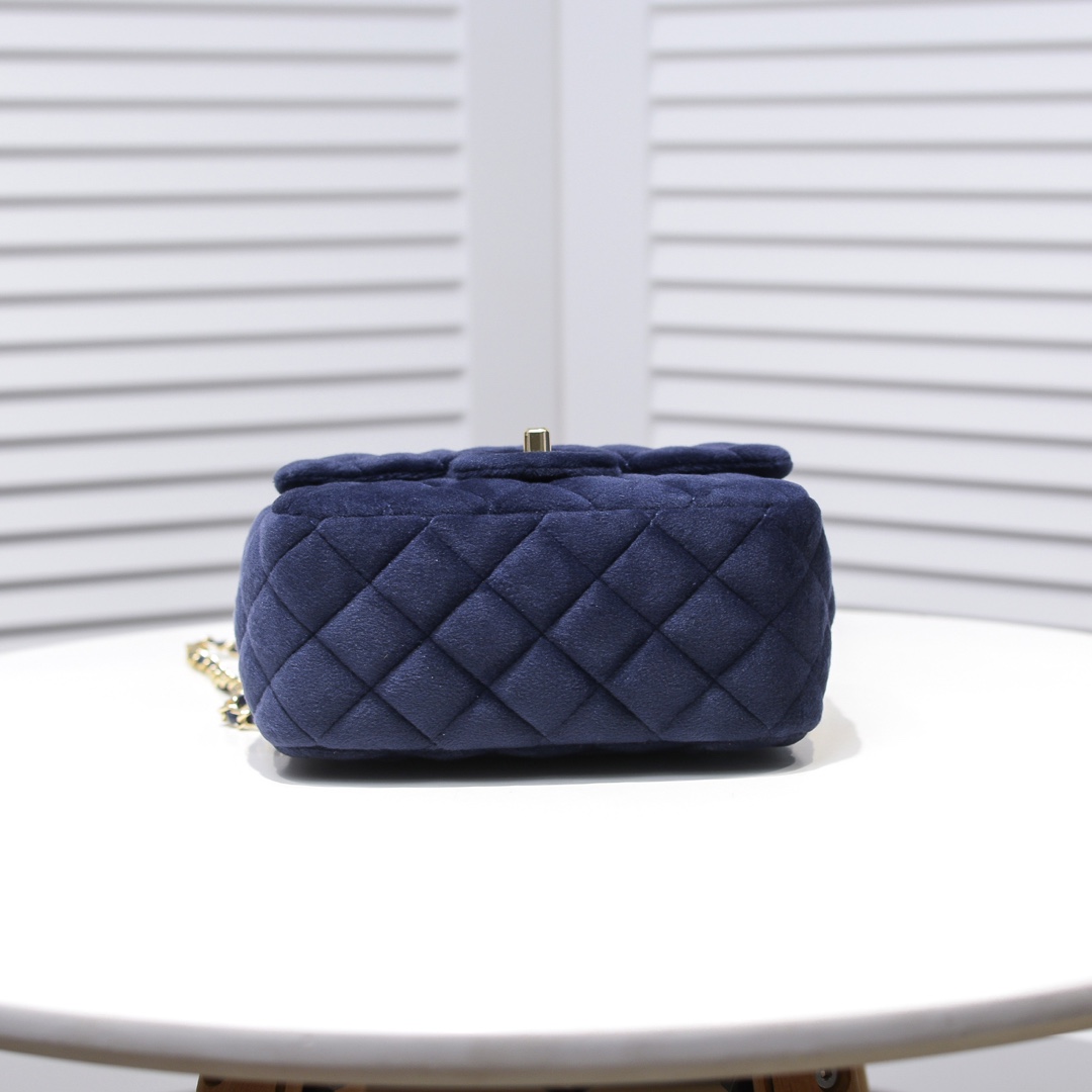 Chanel 1786 Velvet Rhinestones Shoulder Bag Handbag