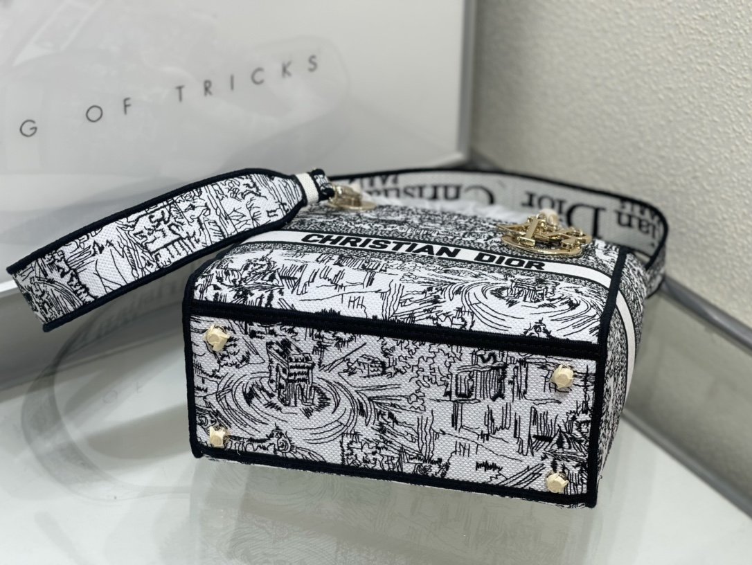 10A + top quality Dior Medium Lady D-Lite Bag 9920 LM003 24cm