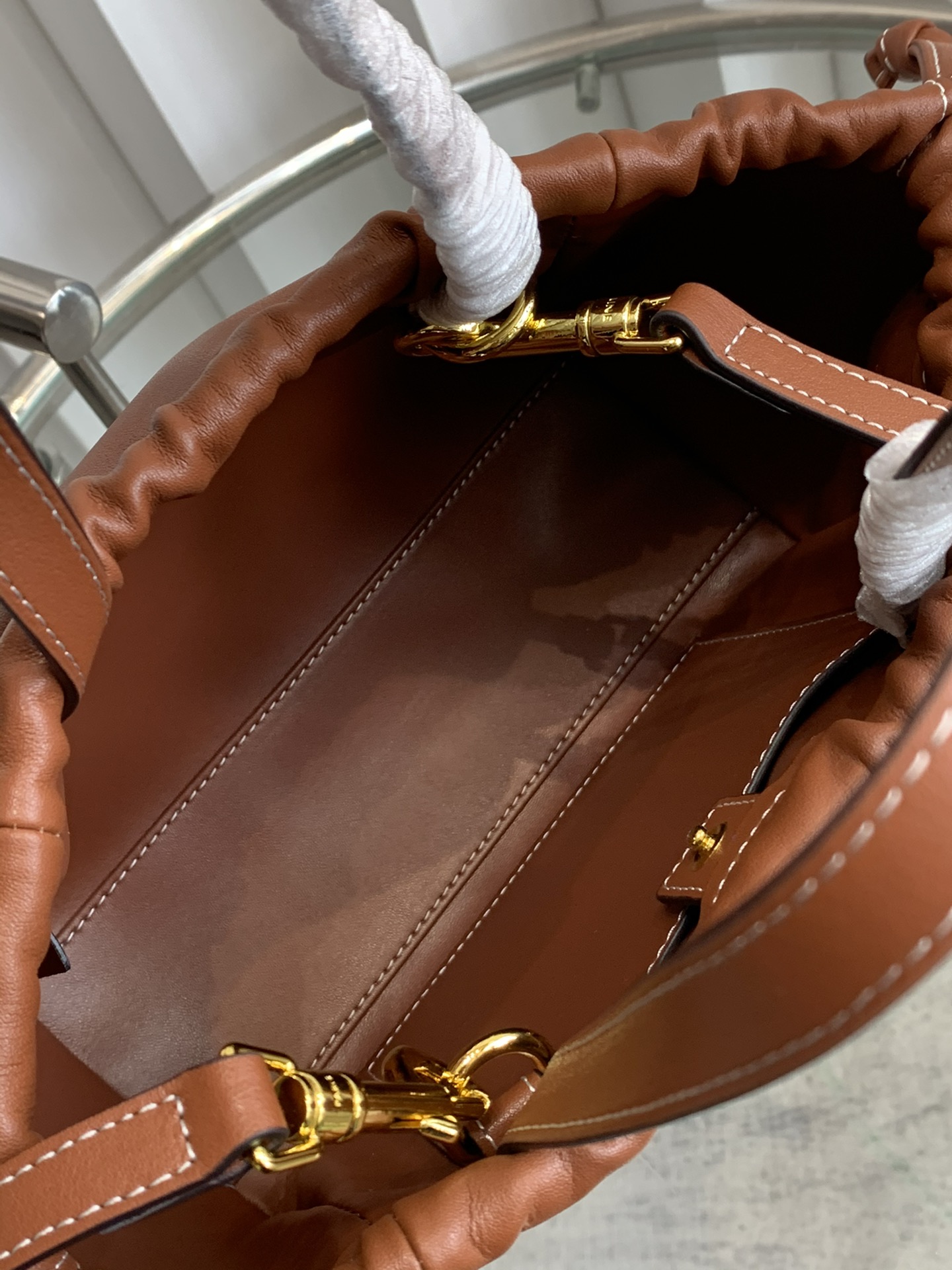 CABAS TRIOMPHE Small Bag Brown 111013 LM051 22cm