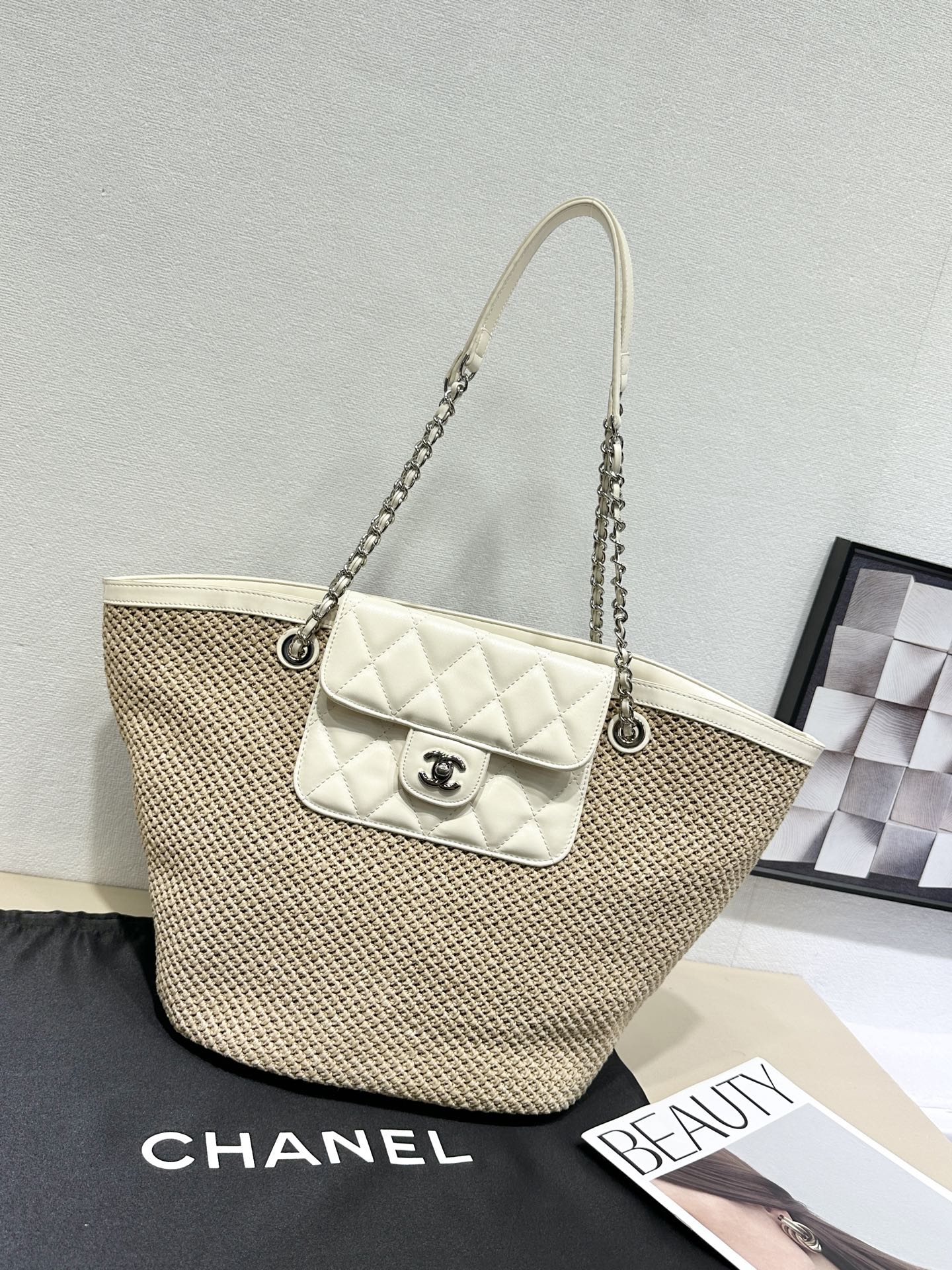 Chanel Beach Bag  New summer Xiaochan woven bag large capacity handbag（7AReplica）