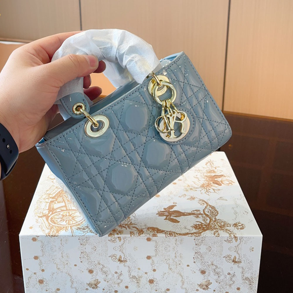 Dior Mini LADY D-JOY -  Lacquer cowhide leather(Replica)