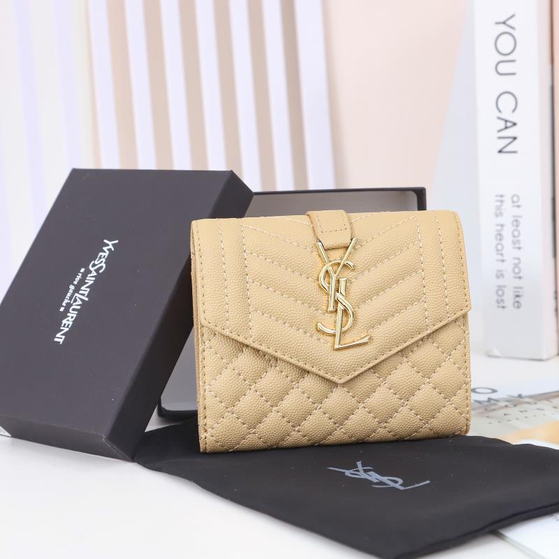 Saint Laurent YSL Grained Leather Wallet Purse(Replica)