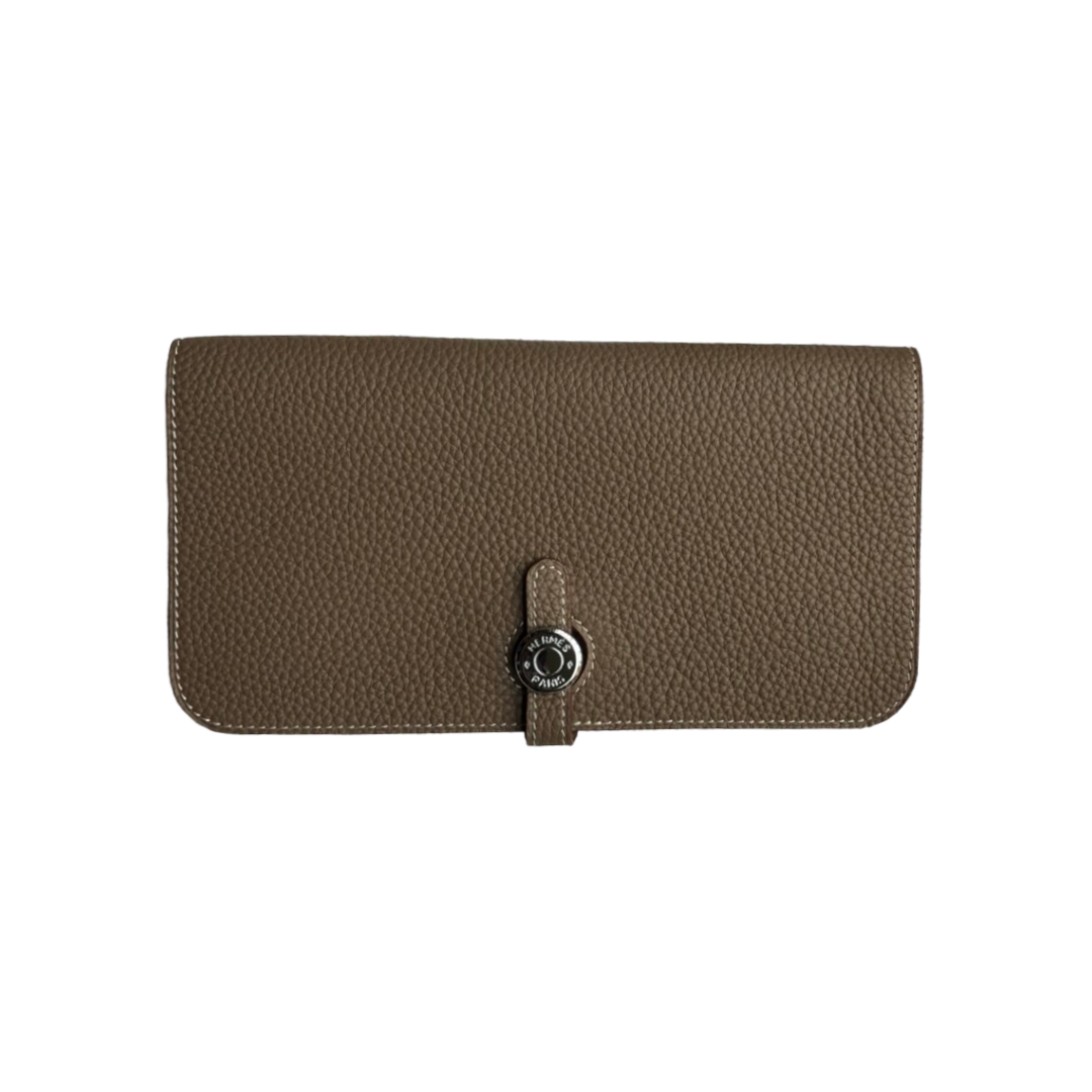 Hermes Dogon Compact Wallet Medium Grey