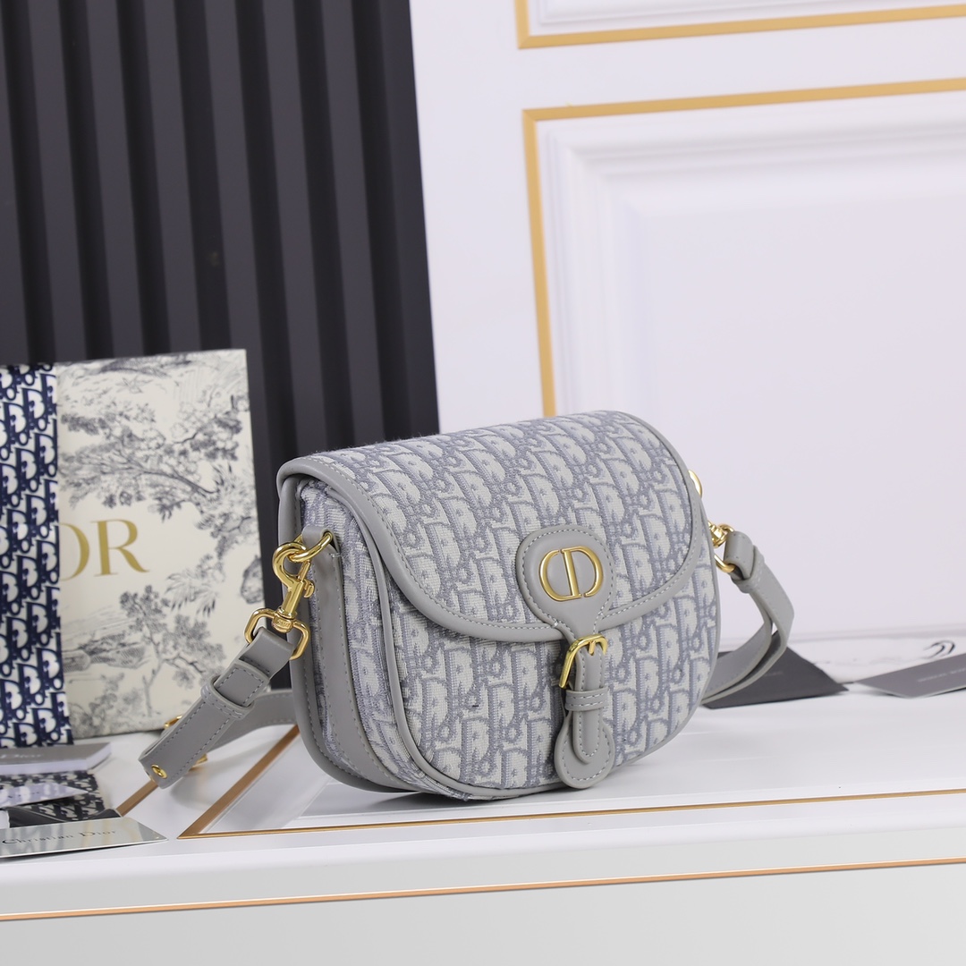 Medium Dior Bobby bag Grey print CD-2011 XB081 22cm