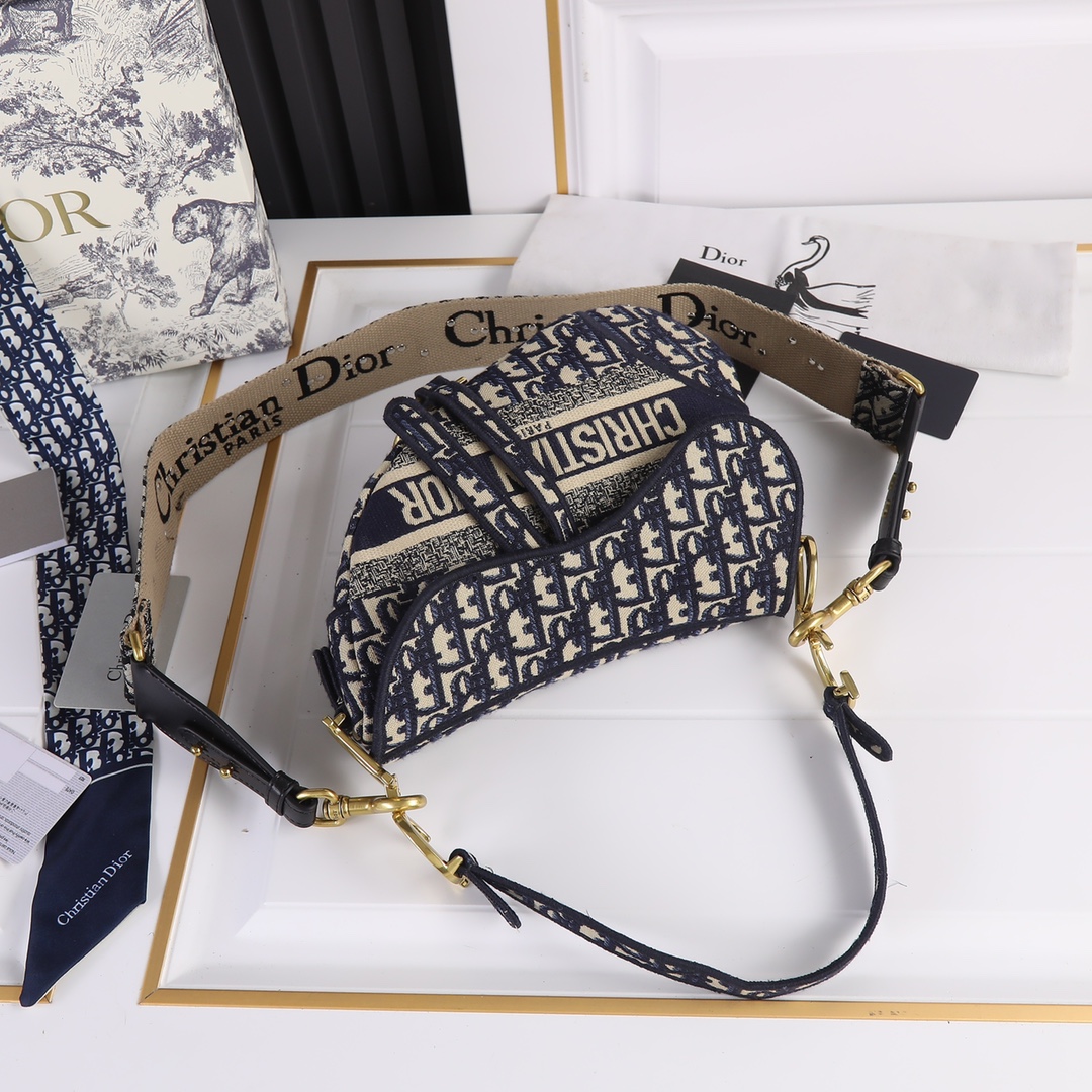 Saddle Bag Blue print CD-5501 XB032 25.5cm 01