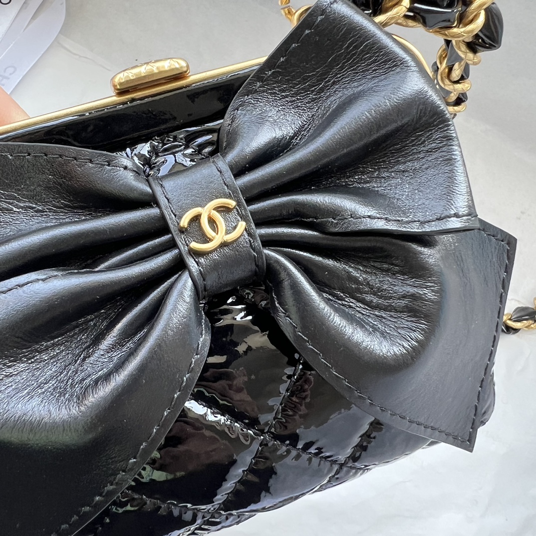 Chanel Bow Cute Clip Bag Sheepskin
