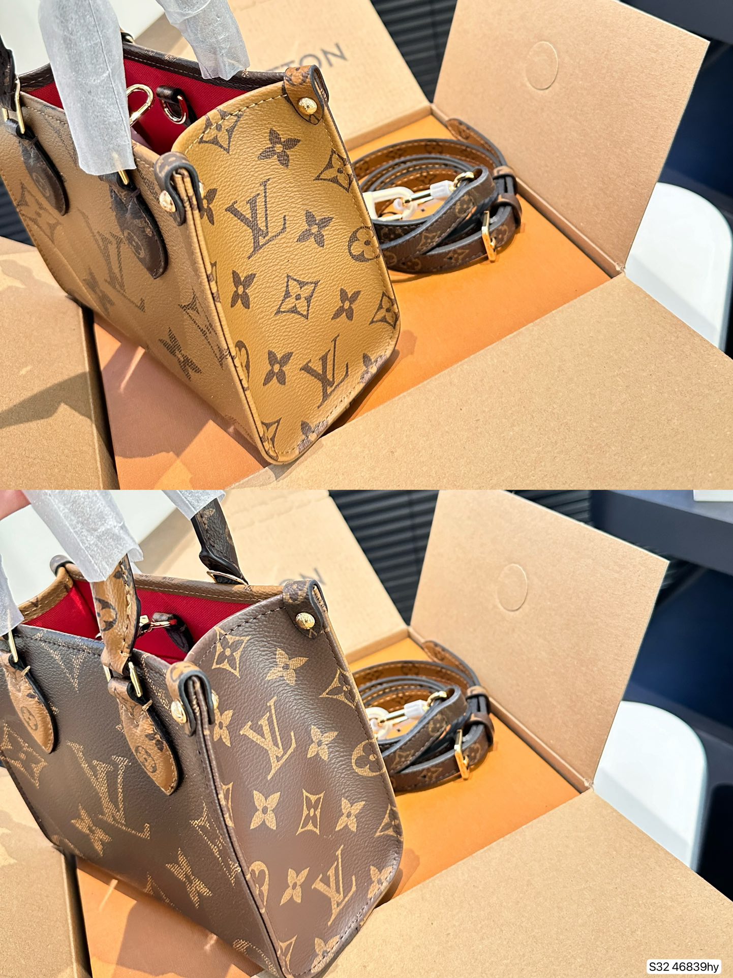 LV Onthego Tote 46839 LLS522 18cm