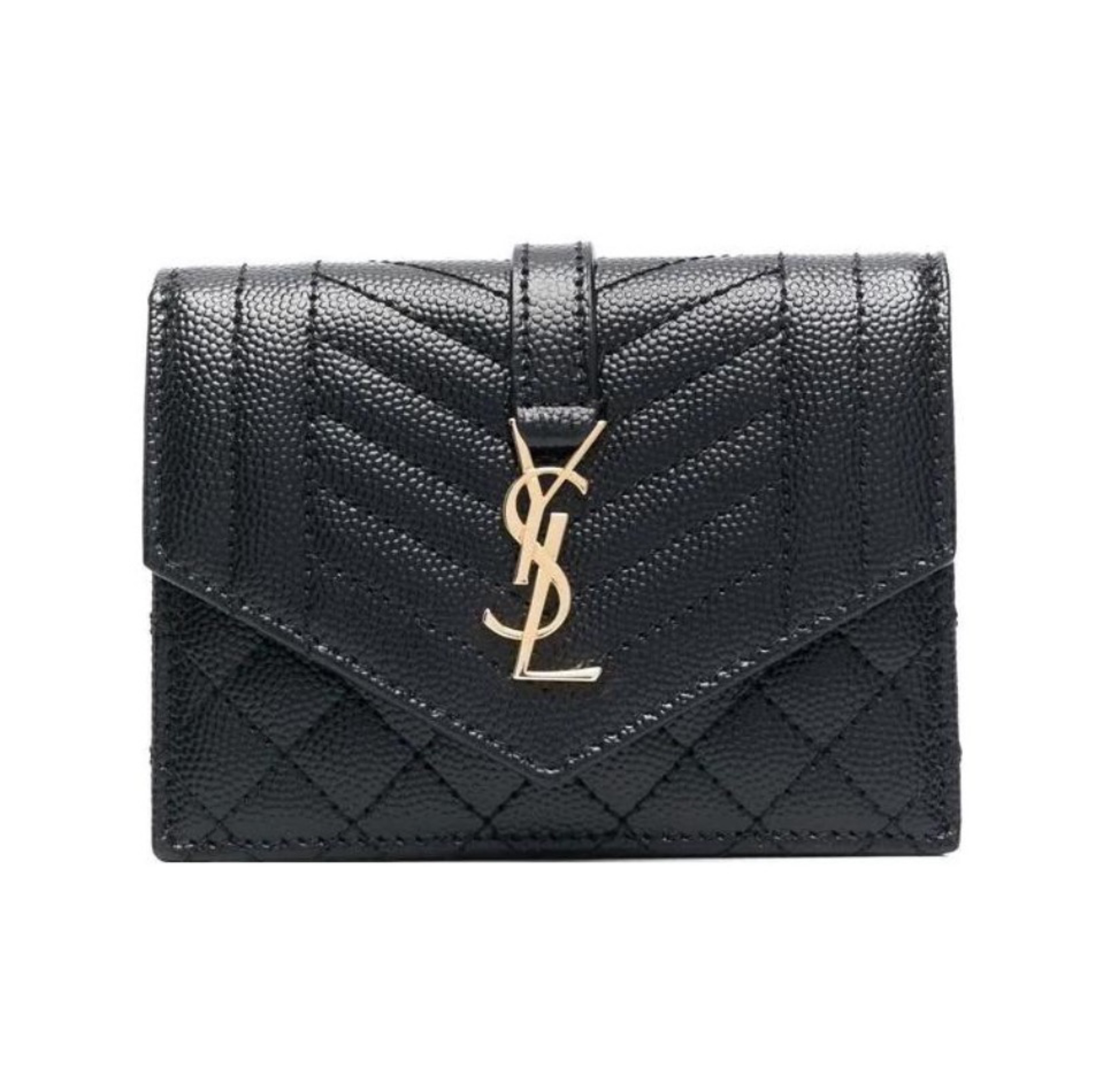 Saint Laurent YSL Grained Leather Wallet Purse(Replica)