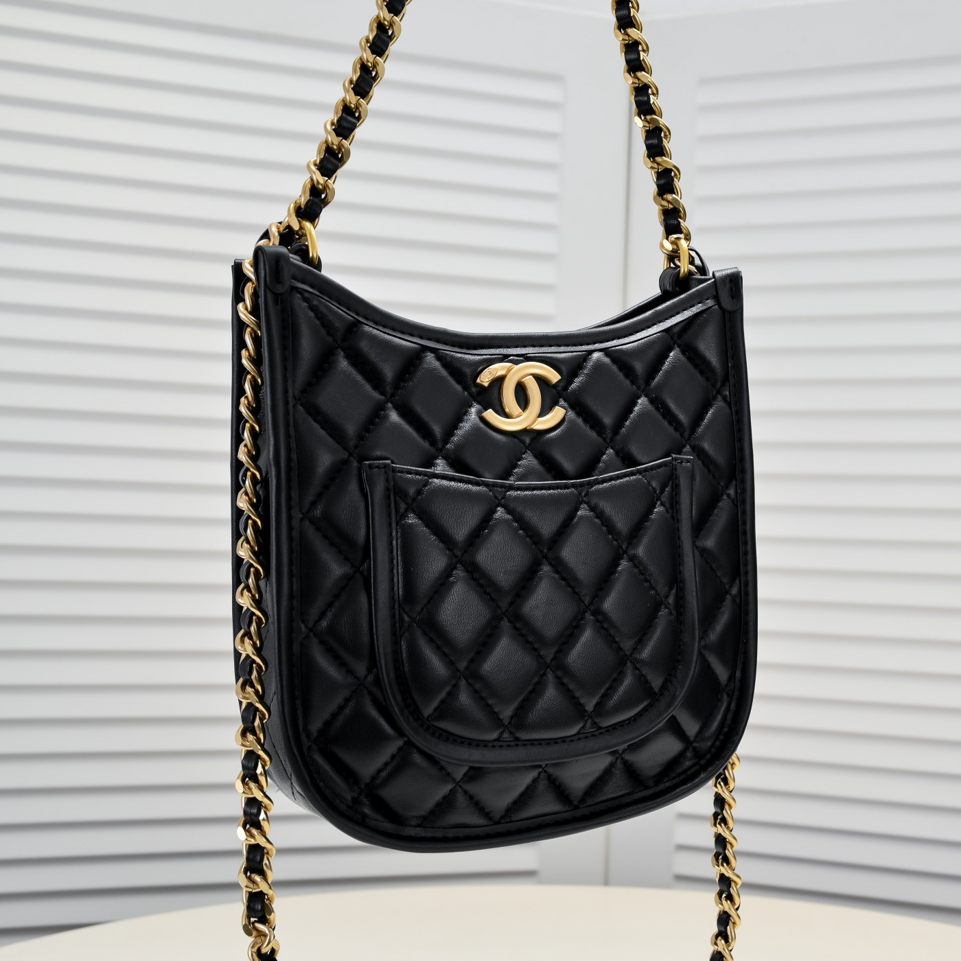 Chanel 24s Hobo Underarm Shoulder Bag Handbag
