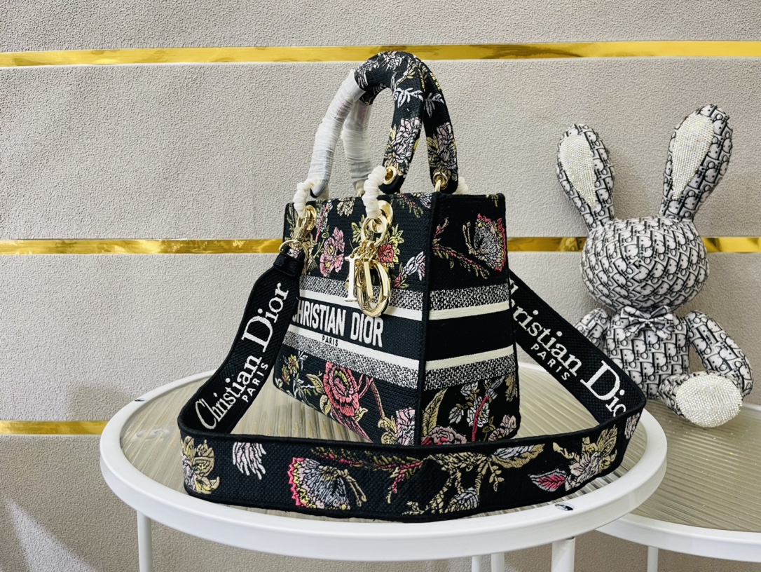 10A + top quality Dior Medium Lady D-Lite Bag 9920 DD003 24cm