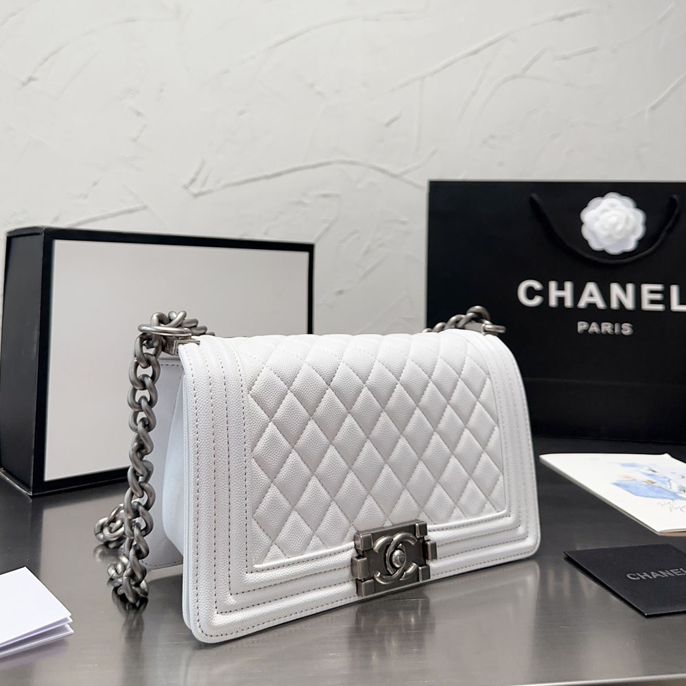 Chanel LEBOY Medium 25CM Caviar+Calfskin Shoulder Bag (Replica)