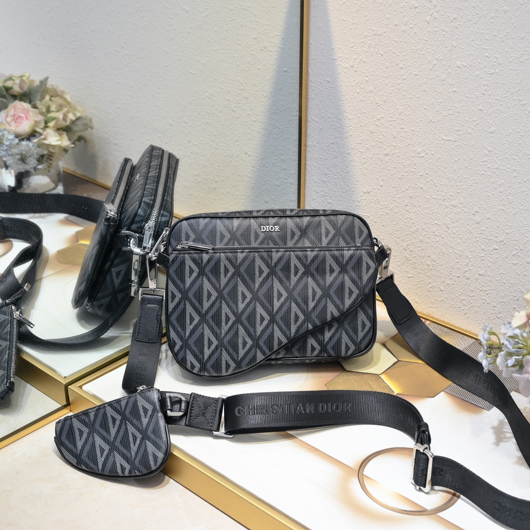 Dior Saddle Triple Pouch 7711 LM002 25cm