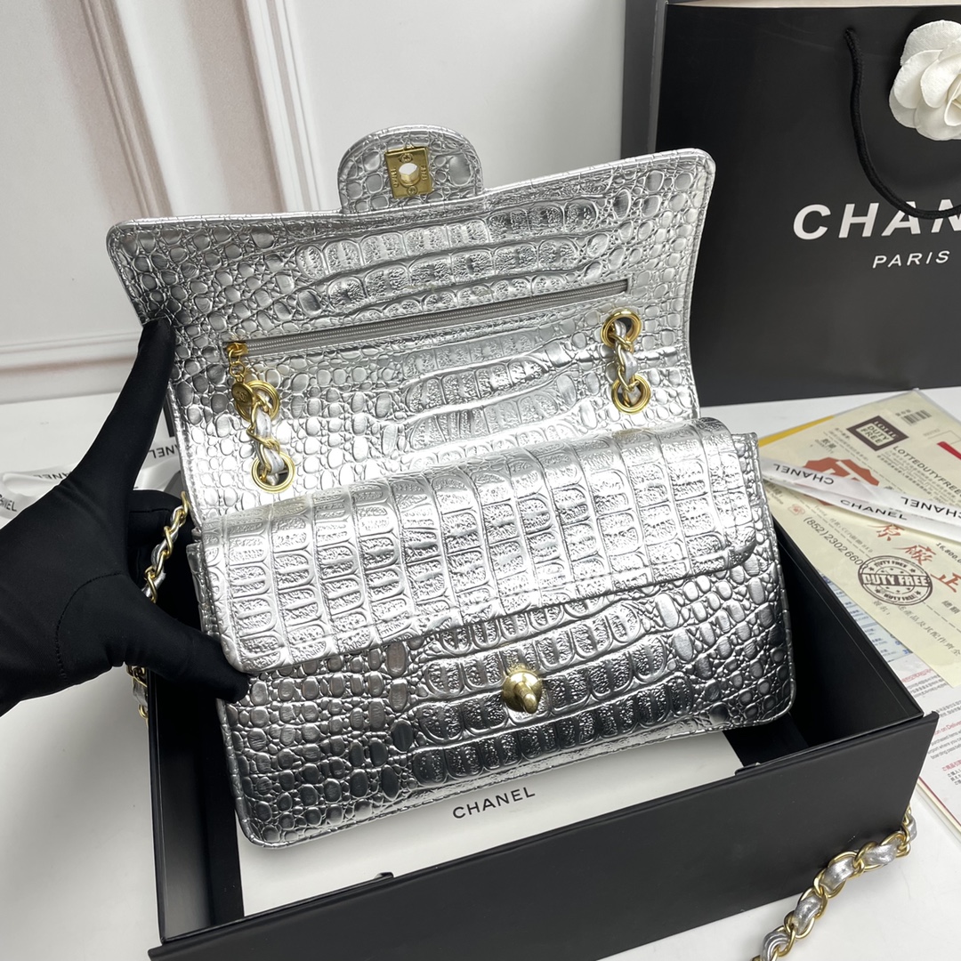 chanel 1112 Crocodile pattern LM081 25cm