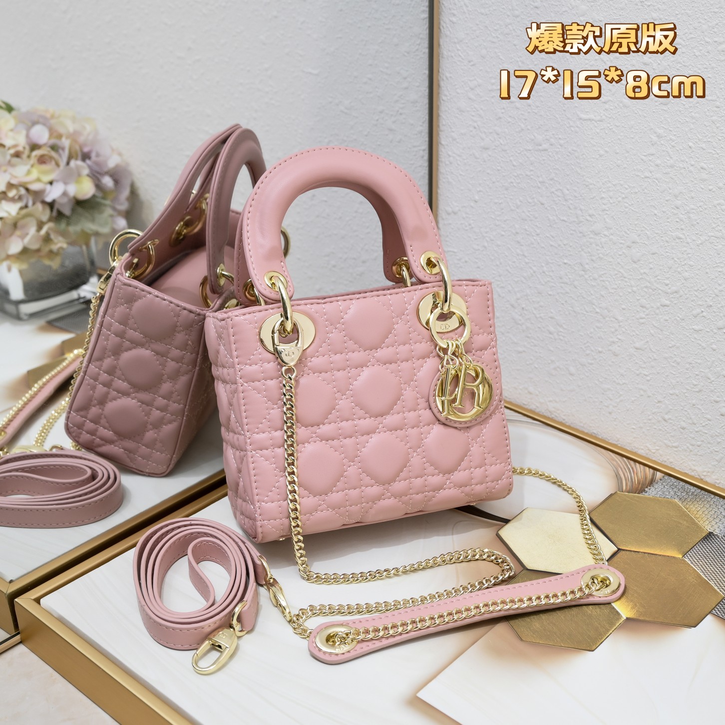 Dior Mini Lady Bag-Lambskin shoulder bag (Replica)