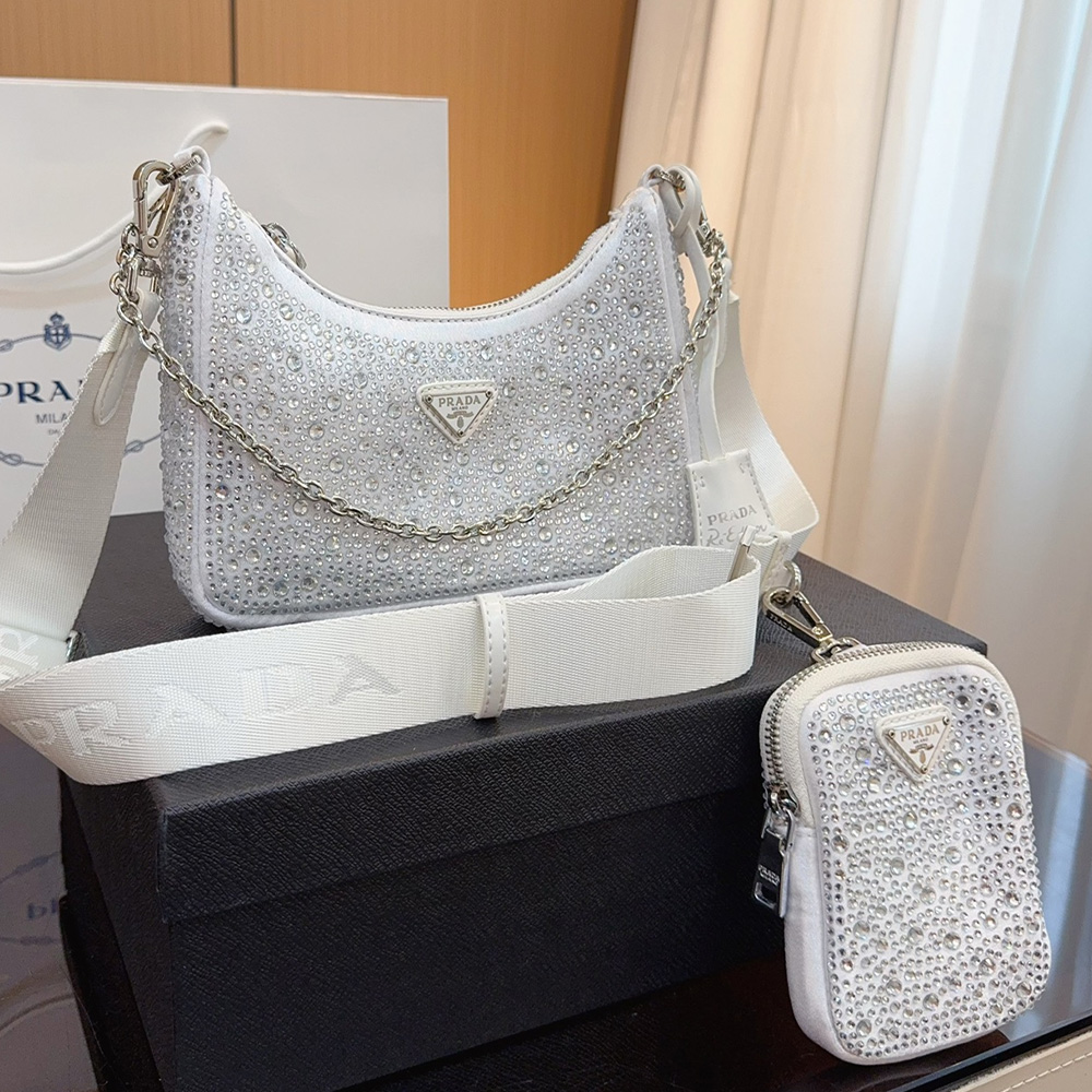 Prada Re-Edition  Crystal Messenger Shoulder Bag（Replica）