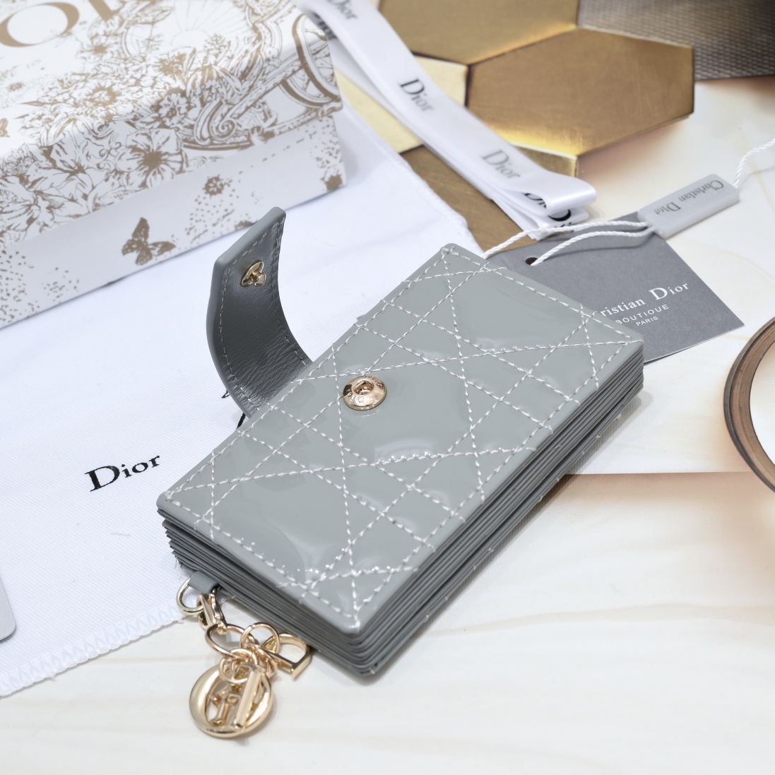 Lady Dior 5-Gusset Card Holder 10A+ top quality S0178 LM091 10.4cm