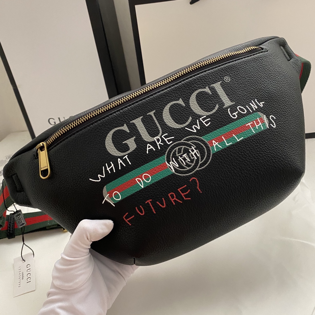 Gucci Leather Waist Bag Belt Bag (Replica)
