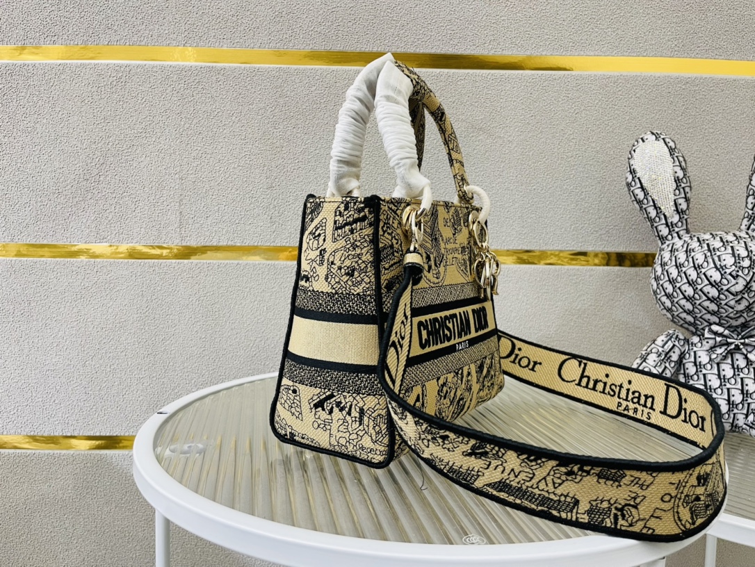 10A + top quality Dior Medium Lady D-Lite Bag 9920 DD003 24cm