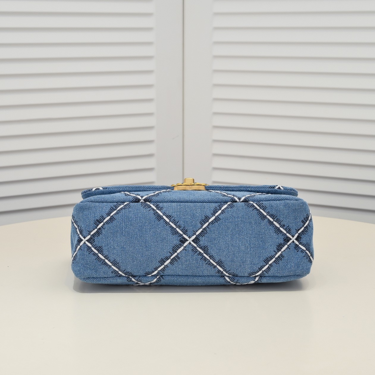 Chanel 22 Bag Classic Denim Blue Shoulder Bag Handbag