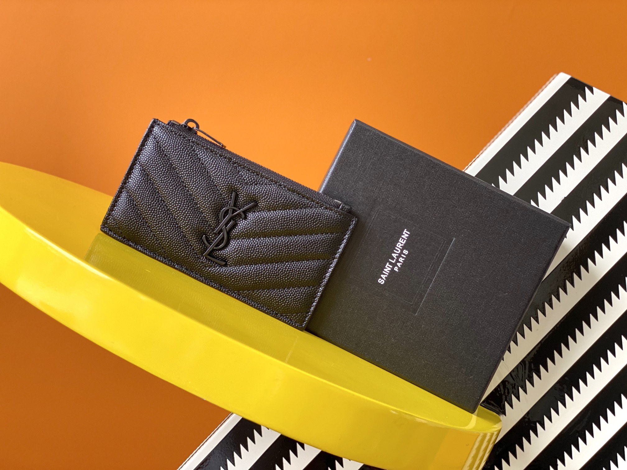 10A + top quality YSL Zipper Wallet 607915 LM031 13cm