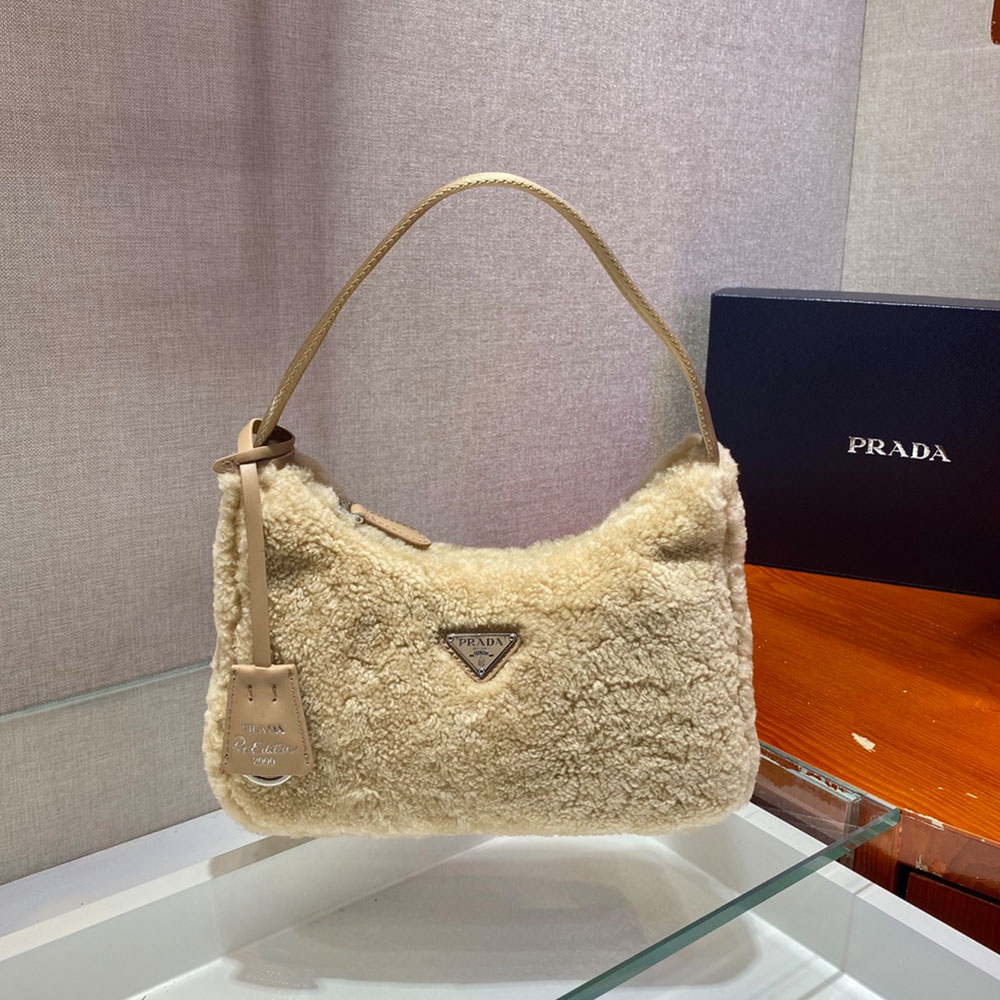 Prada Wool & Cashmere Handbag Shoulder Bag (Replica)
