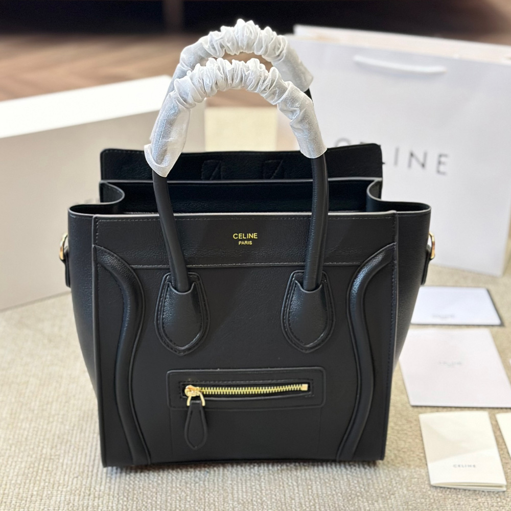 Celine Luggage Smiley leather handbag crossbody bag  (Replica)
