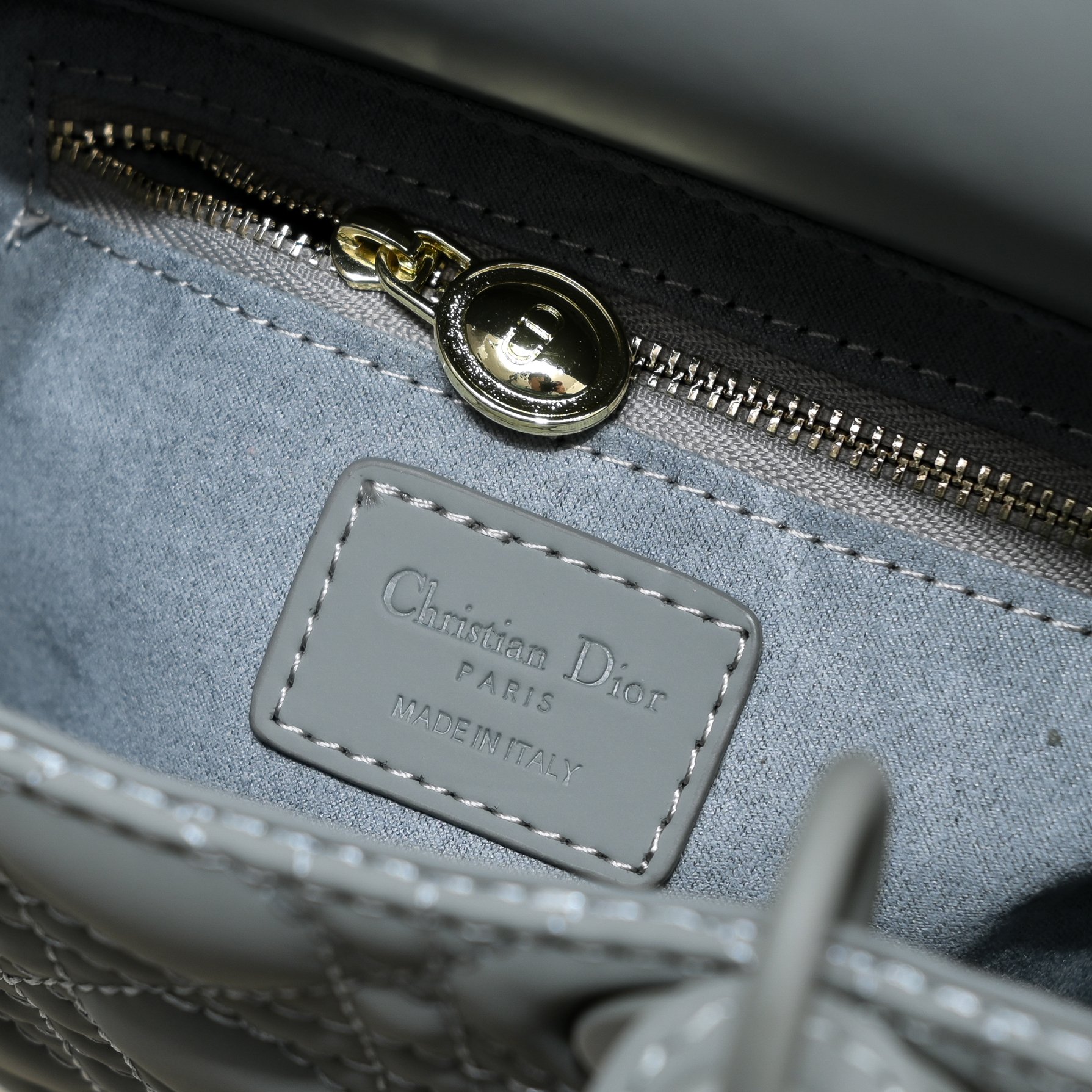 Small Lady Dior My ABCDior Bag Grey Matte 2022 LM061 20cm