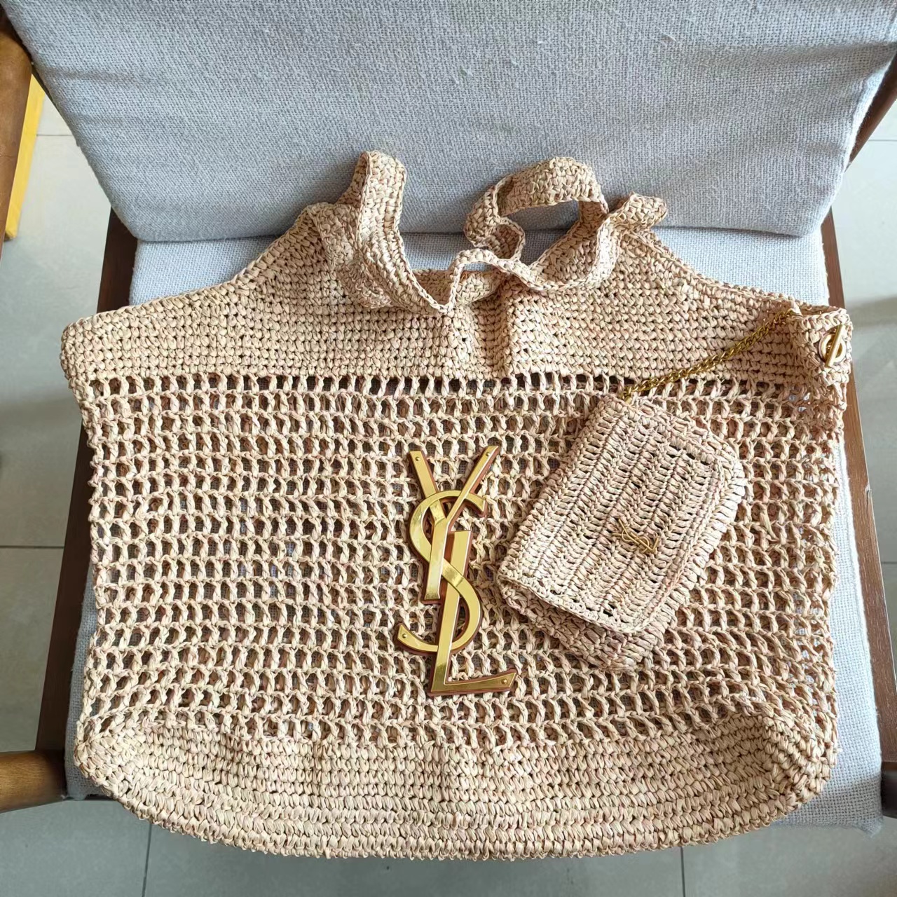 YSL ICARE Shopping Bag 698651-1 LM081 47cm