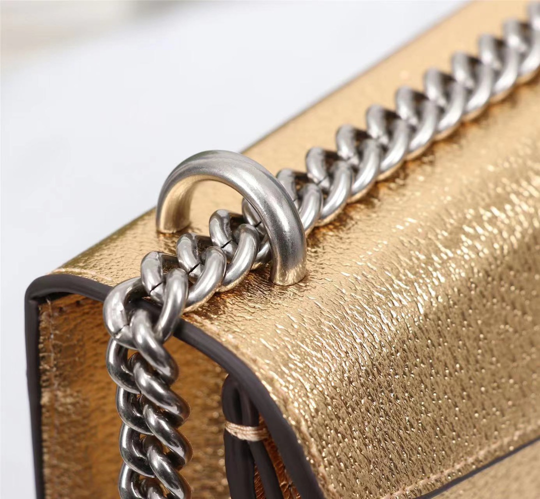 Dionysus Small Shoulder Bag Gold 499623 LM002 25cm