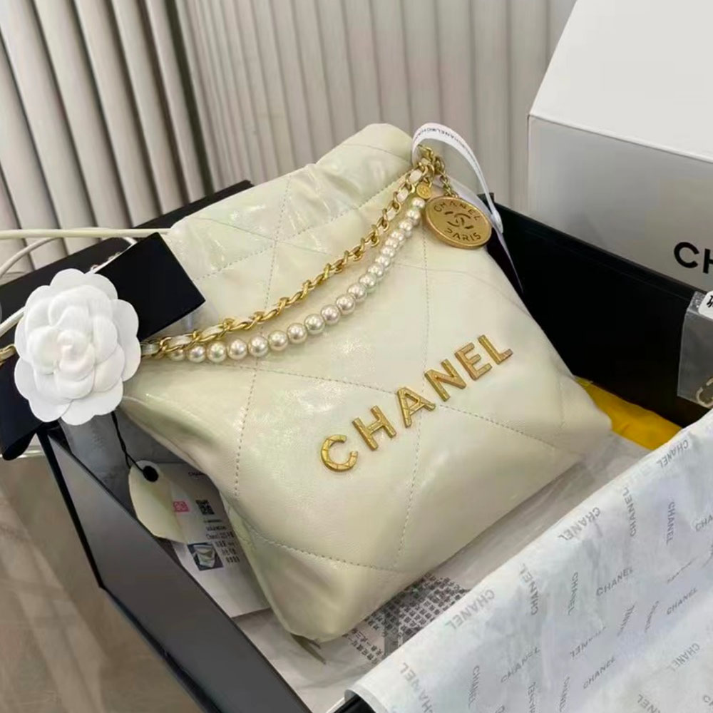 CHANEL Mini 23S Shiny Calfskin with Pearl Handbag AS3980 Shoulder Bag(Replica)