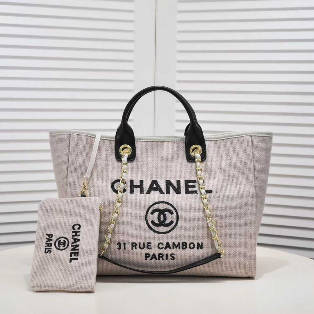 Chanel Tote Bag Canvas Totes Handbag (Replica)