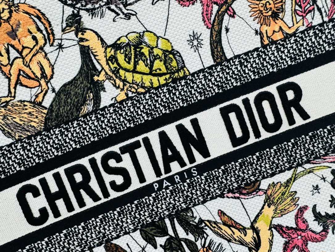 Dior Book Tote Embroider Medium Shoulder Bag Handbag