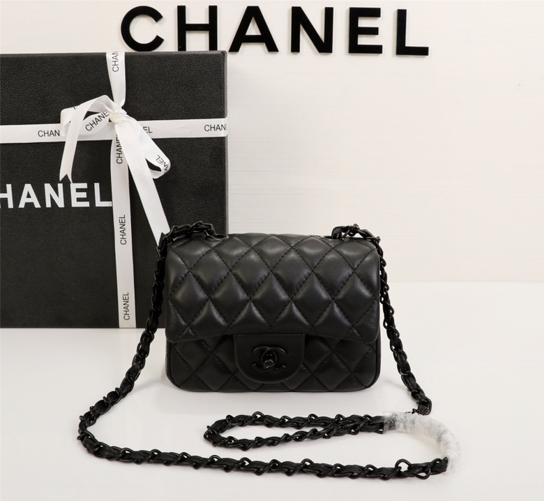 chanel1115PYD041 18x14x7 cm black logo