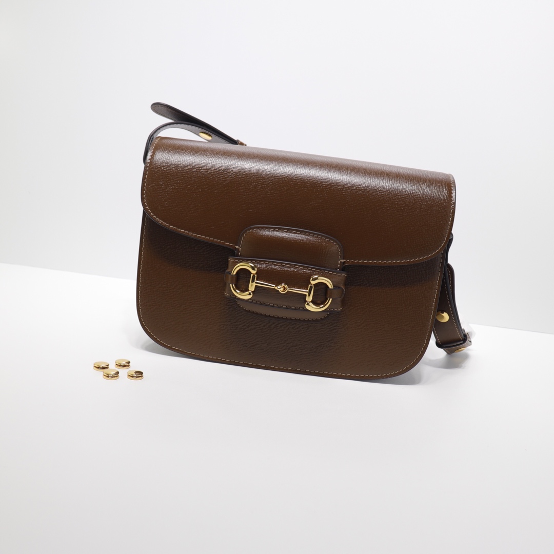 GUCCI 1955 Horsebit Bag   Gucci retro saddle bag 602204  25x18x8cm