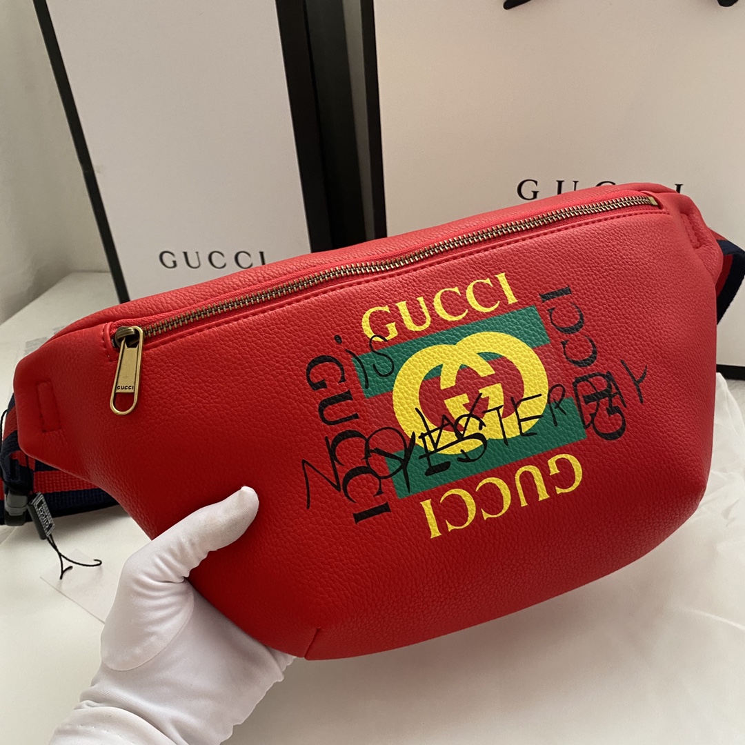Gucci Leather Waist Bag Belt Bag (Replica)