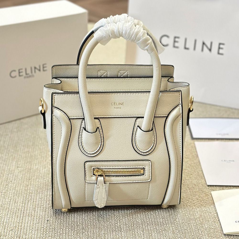 Celine Luggage Smiley leather handbag crossbody bag  (Replica)