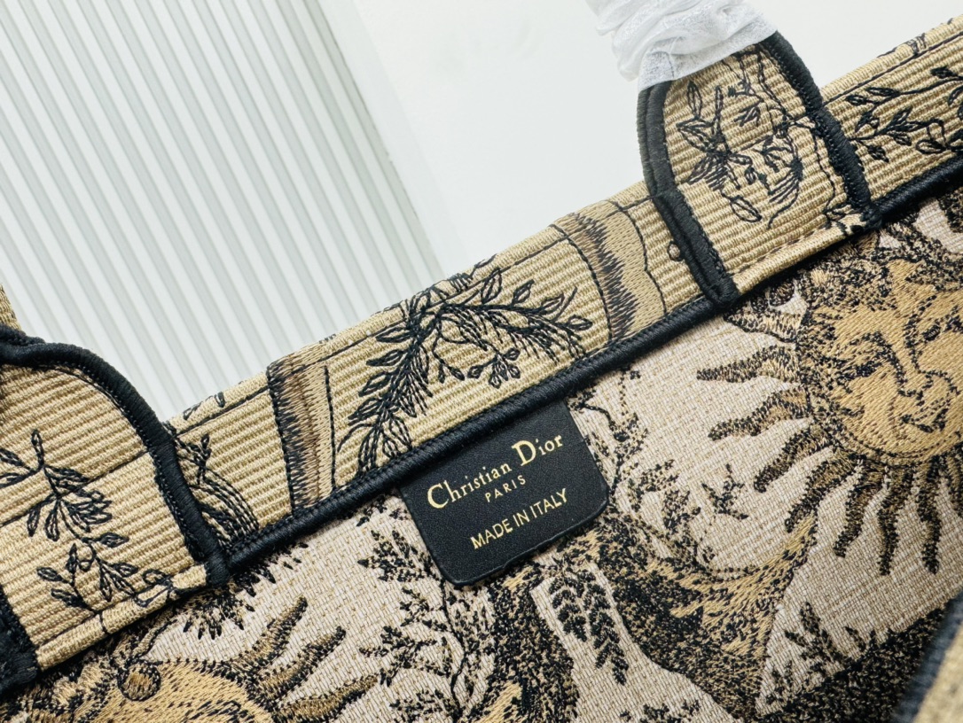 Dior Book Tote Embroider Large Shoulder Bag Handbag