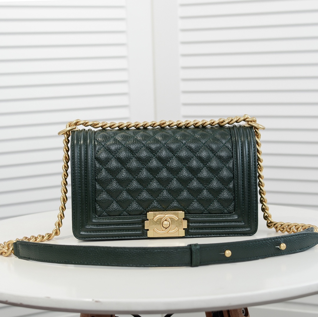 Chanel Leboy litchi or lychee pattern Shoulder Bag Handbag