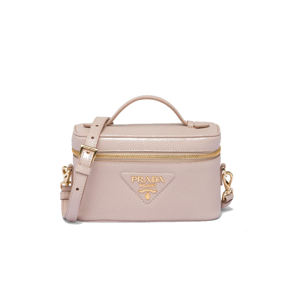 Prada Leather Makeup Bag Handbag (Replica)