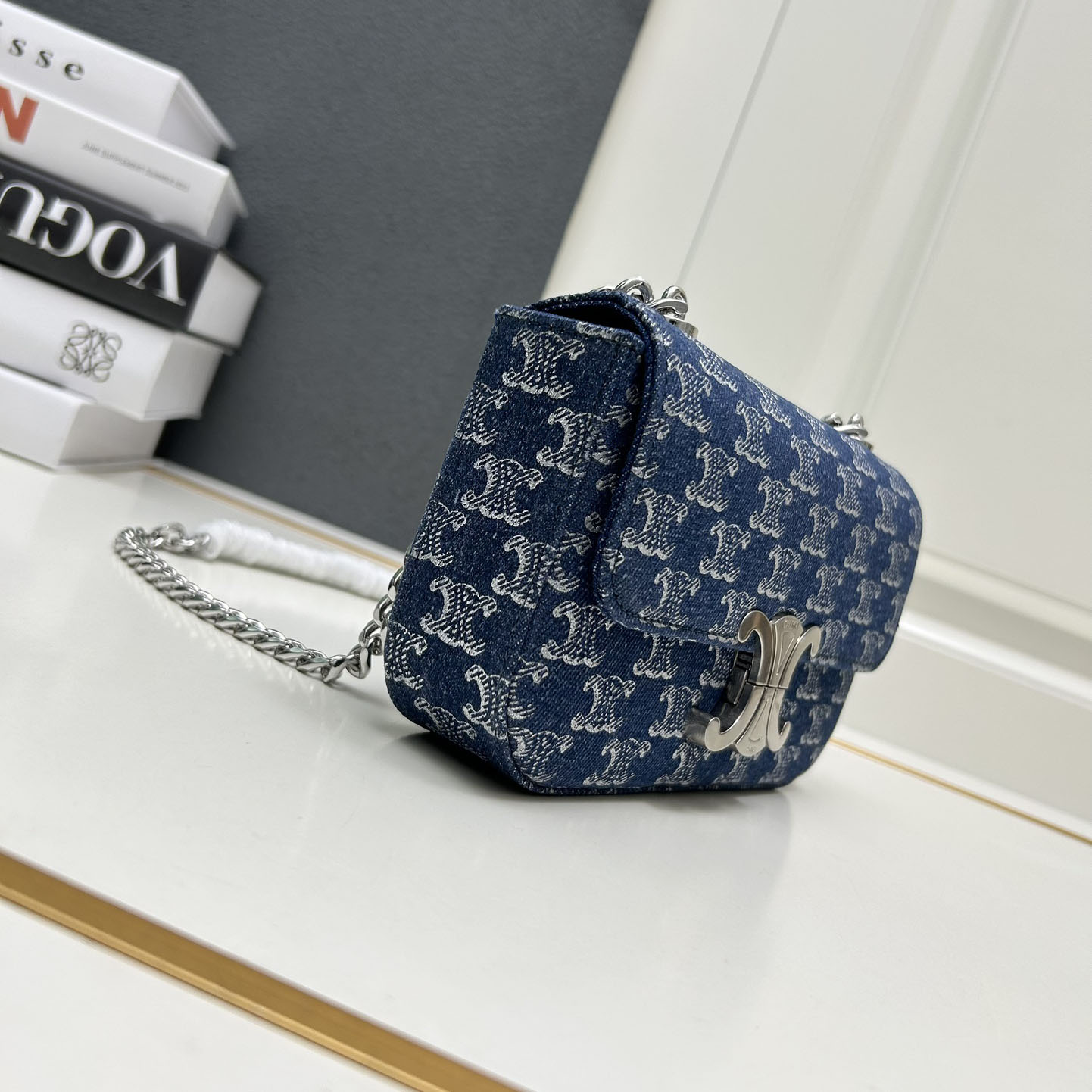 Celine Triomphe  Handbag Shoulder Bag Chain Strap Crossbody Bag 10A (Replica)