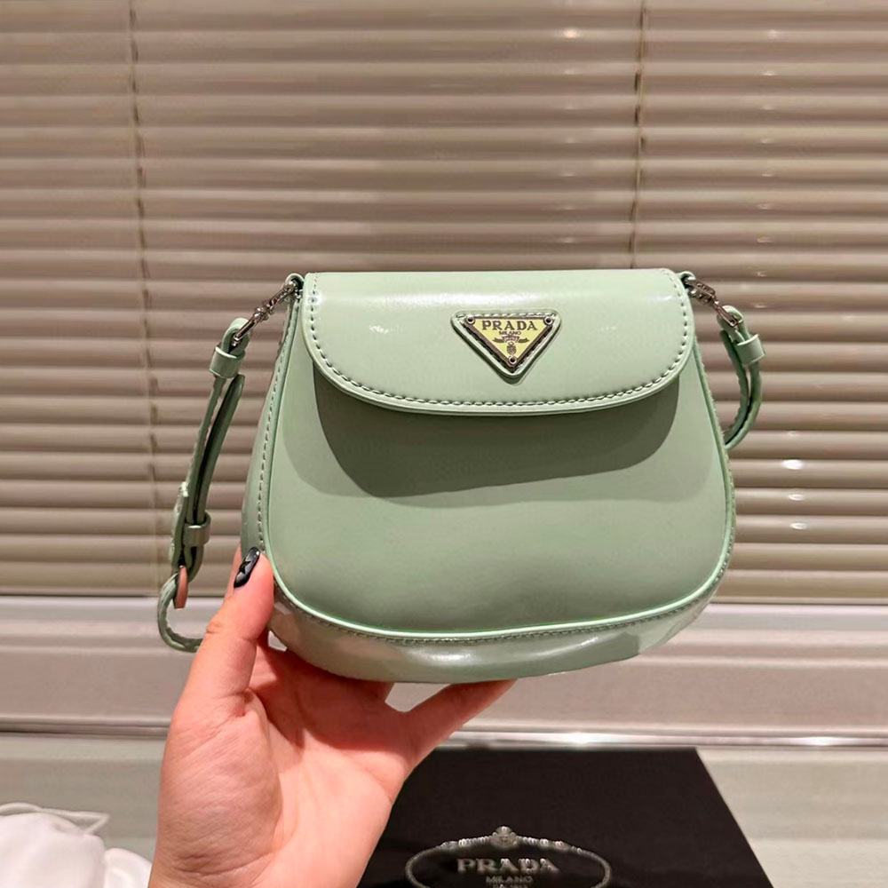 Prada Cleo Shiny Leather Shoulder Bag（Replica）