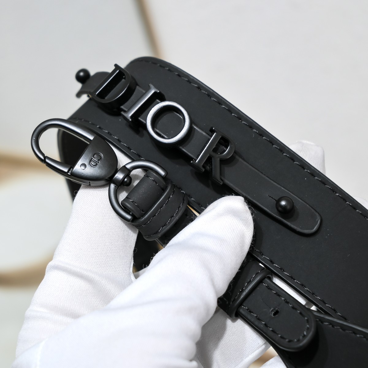 Small Lady Dior My ABCDior Bag Black Matte 2022 LM061 20cm