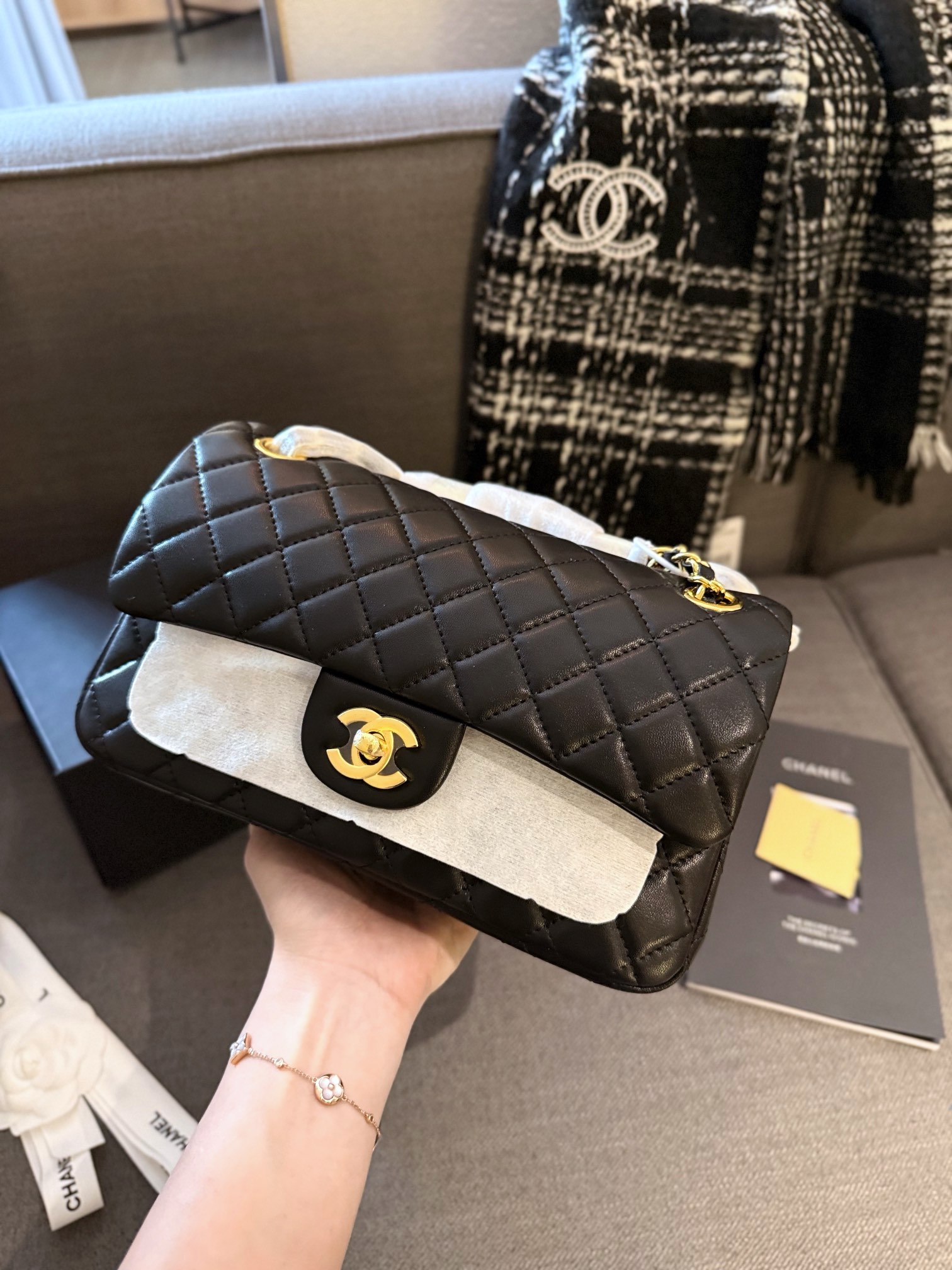 Chanel Classic Flap Bag Sheep 1112CF LLS091 23cm