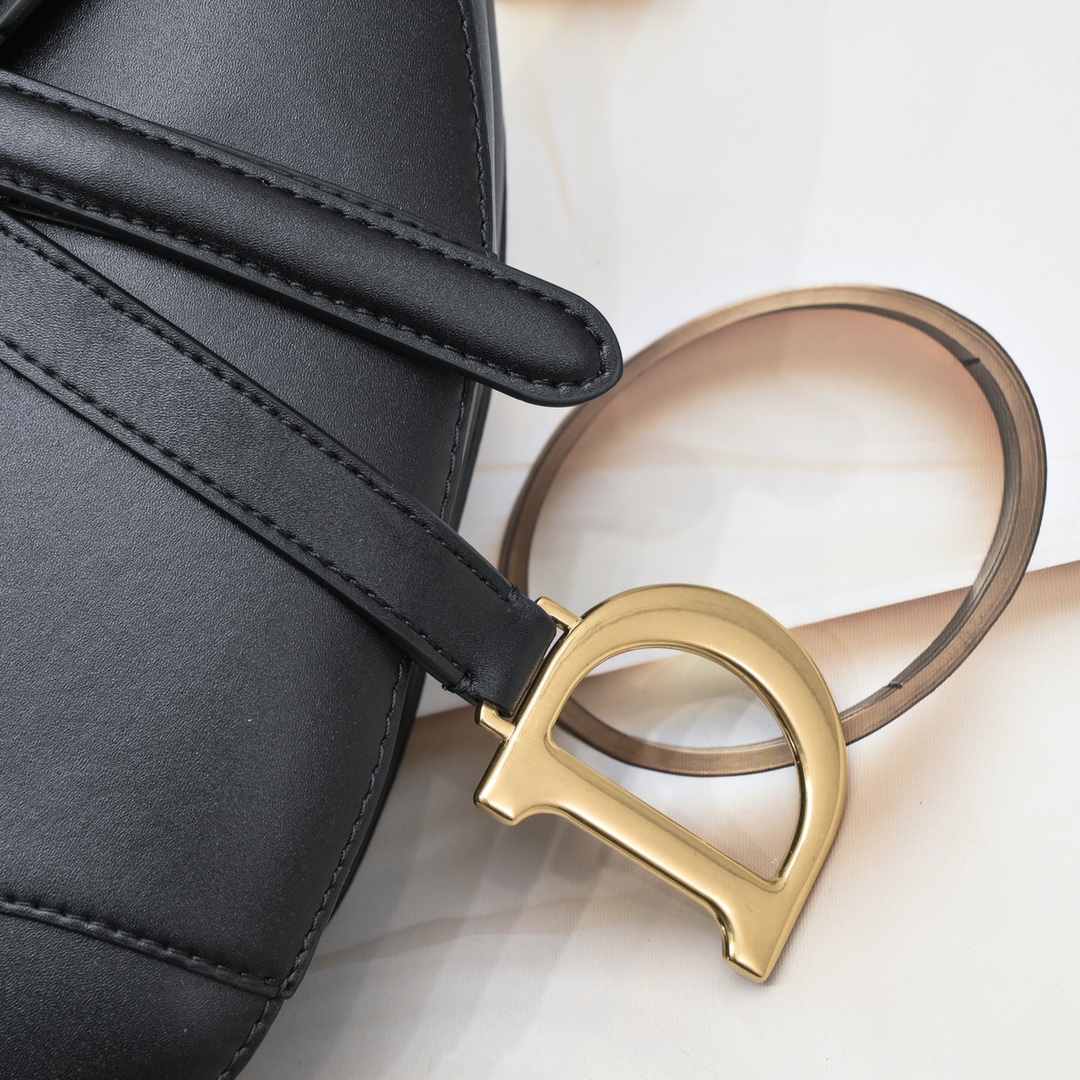 Saddle Bag Black with Nailing strap 1033 XB012 25.5cm