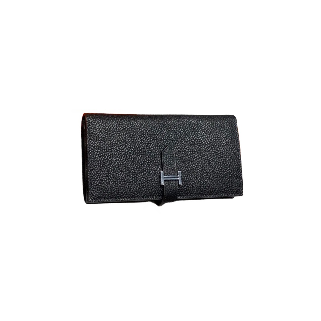 Hermes Bearn Bifold Wallet Togo Leather Black